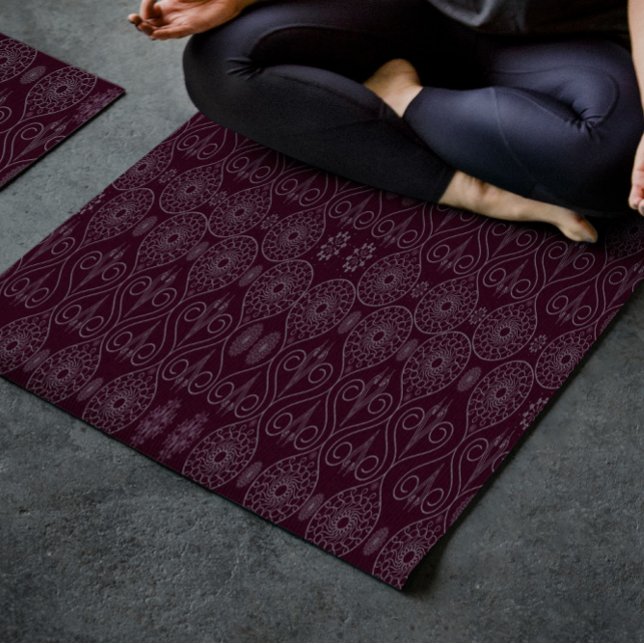 Tapis De Yoga Graines de pieuvre textile fibreuse à la vinificat (Créateur téléchargé)