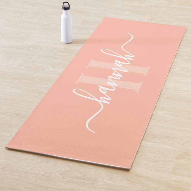 Tapis De Yoga Grand monogramme féminin script (Créateur téléchargé)