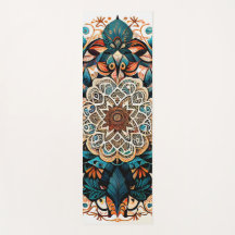 Green Mandala Harmony Yoga Mat (Un Côté)
