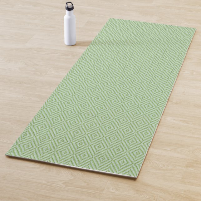 Tapis De Yoga Green Stripes Squash Pattern (En situation)