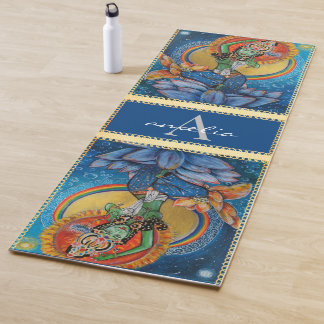 Tapis De Yoga Green Tara Nom de la déesse Monogramme Om Méditati
