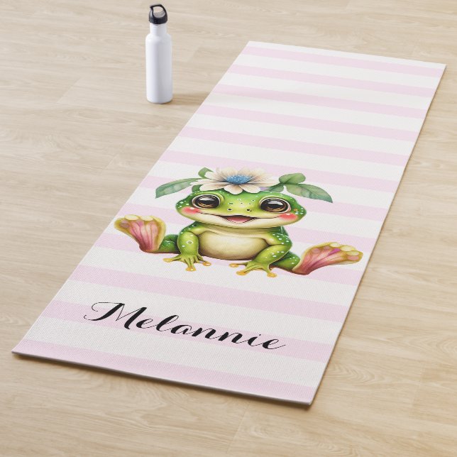 Tapis De Yoga Grenouille mignonne personnalisée (En situation)