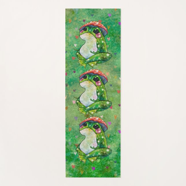 Tapis De Yoga Grenouille nommée Clover (Devant)
