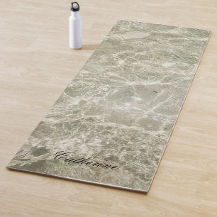 Tapis De Yoga Gris Stone Texture Moderne Personnalisé Eco Conviv
