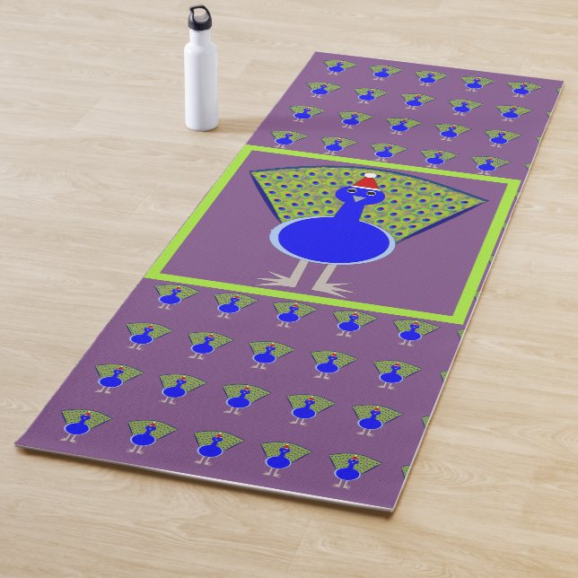 Tapis De Yoga Gros paon de Noël (En situation)
