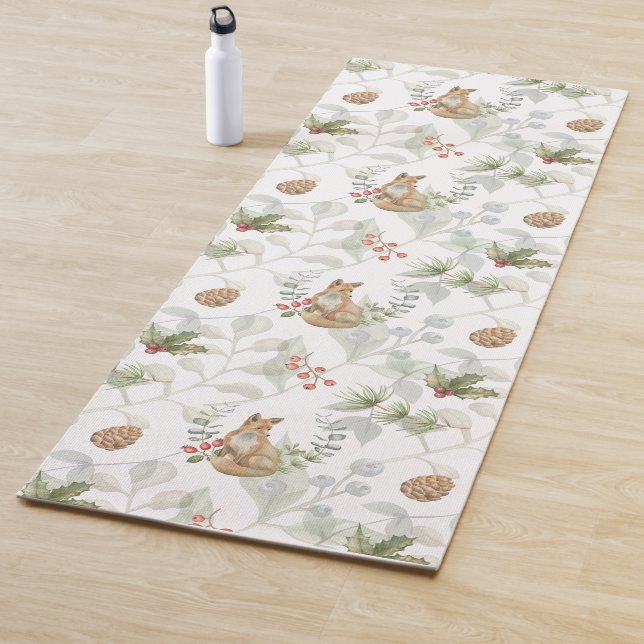 Tapis De Yoga Grotte d'hiver Forêt boisée Cute (En situation)