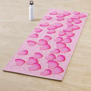 Tapis De Yoga Groupe de Bright Pretty Hearts nuances de points r