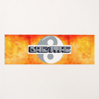 Tapis De Yoga Guerrier Zen Custom Yoga Mat avec Breathe Yin Yang