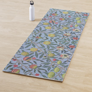 Tapis De Yoga Guillaume Morris Fruit Pomegranate Blue Orament