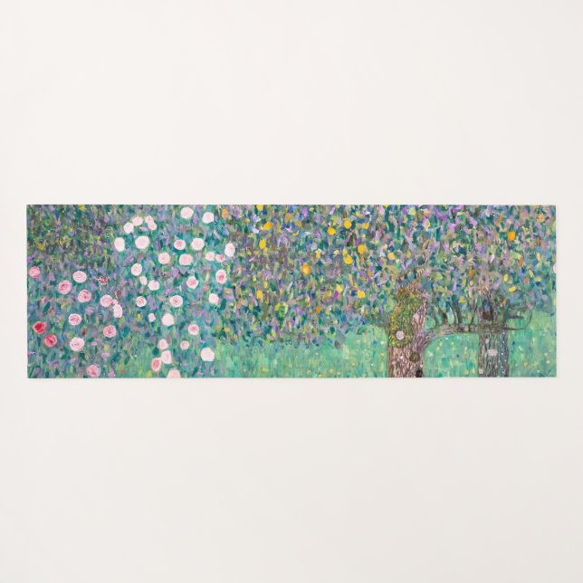 Tapis De Yoga Gustav Klimt - Rosiers sous les arbres (Dos (Horizontal))