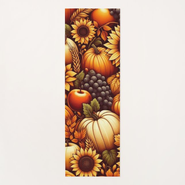 Tapis De Yoga Halloween/automne/pomme de terre/potiron (Devant)