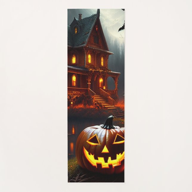 Tapis De Yoga Halloween/Citrouille/Automne (Devant)