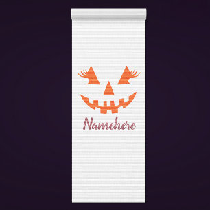 Tapis De Yoga Halloween Citrouille Jack-o'-lantern fille personn