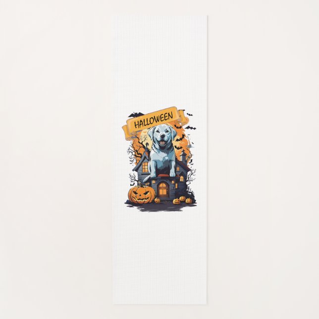 TAPIS DE YOGA HALLOWEEN ET CHIEN (Devant)
