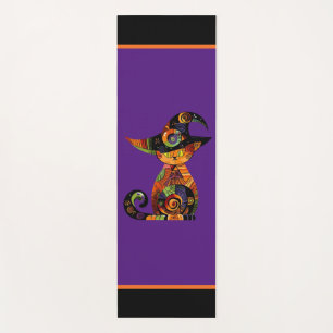 Tapis De Yoga Halloween/mystique/chat/chute