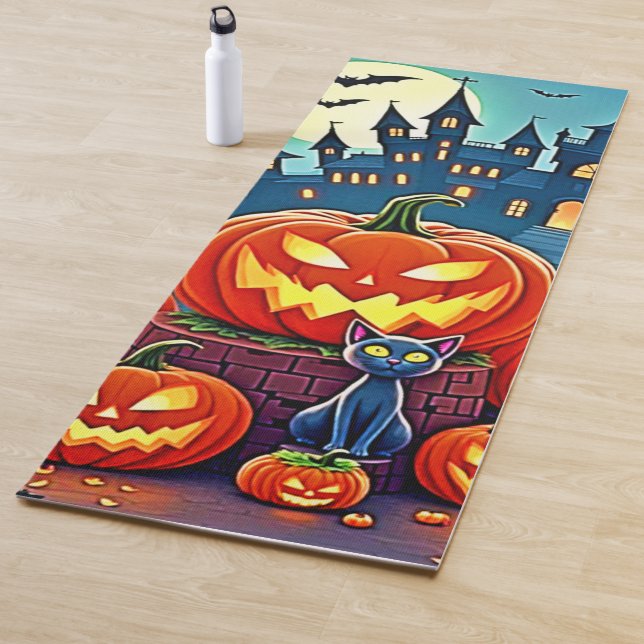 Tapis De Yoga Halloween Night: Spooky Fun Art (En situation)