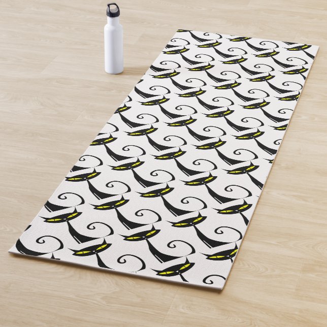 Tapis De Yoga Happy Halloween Chat noir | Yoga Mat (En situation)