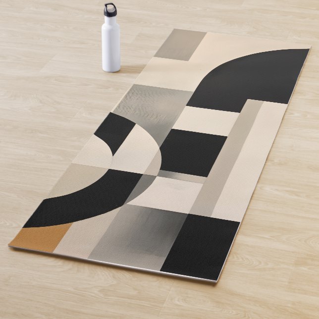 Tapis De Yoga Harmonie dans les nuances : Composition abstraite  (En situation)