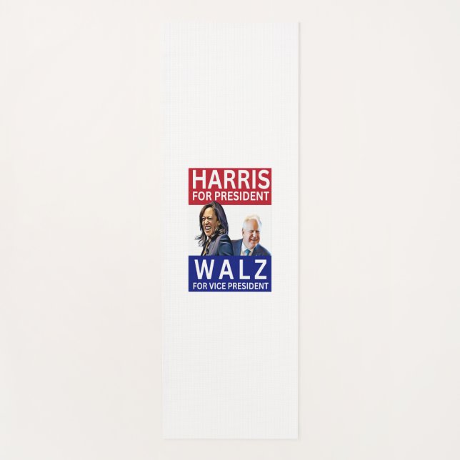 Tapis De Yoga Harris Pour Président Walz Pour Vice-Président Kam (Devant)