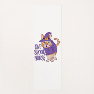 Tapis De Yoga Hauntingly mignon Un Chat infirmière Éffrayant