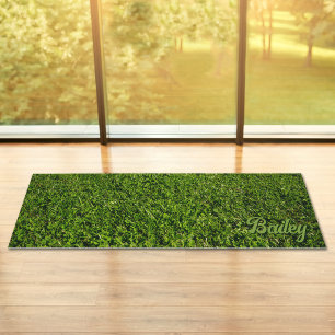 Tapis De Yoga Herbe verte réelle photo de pelouse de nature et n