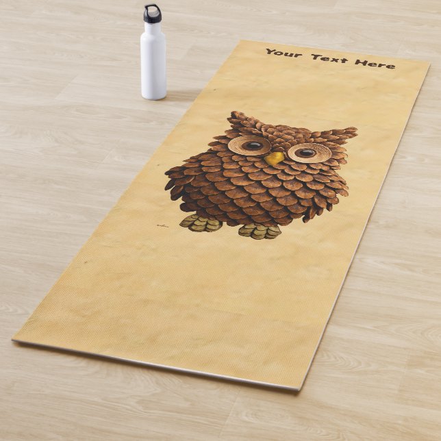 Tapis De Yoga Hibou Cône de Pin (En situation)