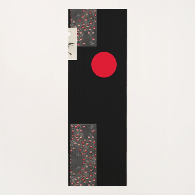 Tapis De Yoga HOKUSAI JAPONAIS BOIS IMPRIMER GEESE YOGA Mat (Dos)