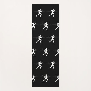 Tapis De Yoga Homme Coureurs Silhouette HeartBeat Line