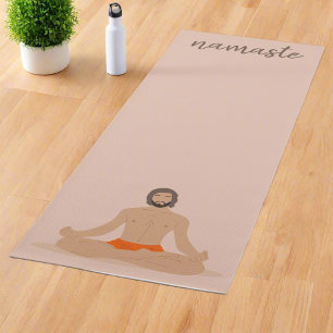 Tapis De Yoga Homme moderne Yogi Exercice Poses Namaste Peace