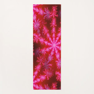 Tapis De Yoga Hot rose Magenta Starburst psychédélique fractale