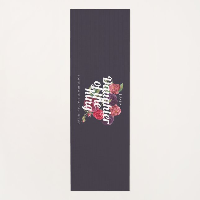 Tapis De Yoga "I am a Daughter of the King" Yoga Mat (Devant)