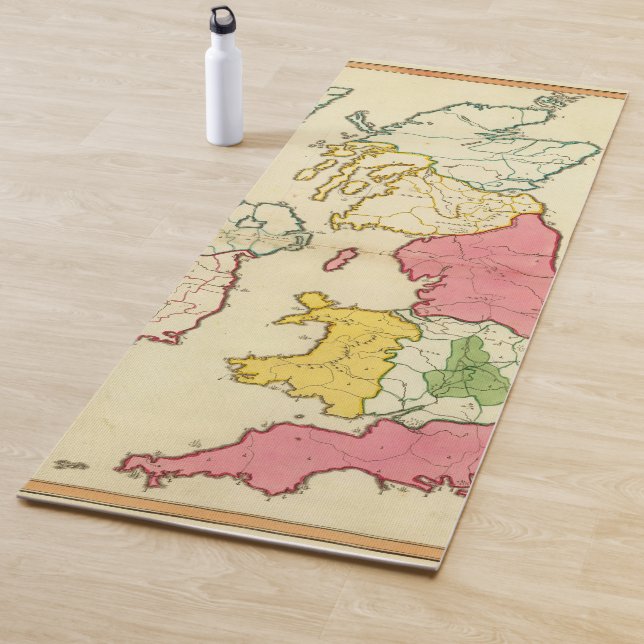 Tapis De Yoga Îles simples des Anglais de carte (En situation)