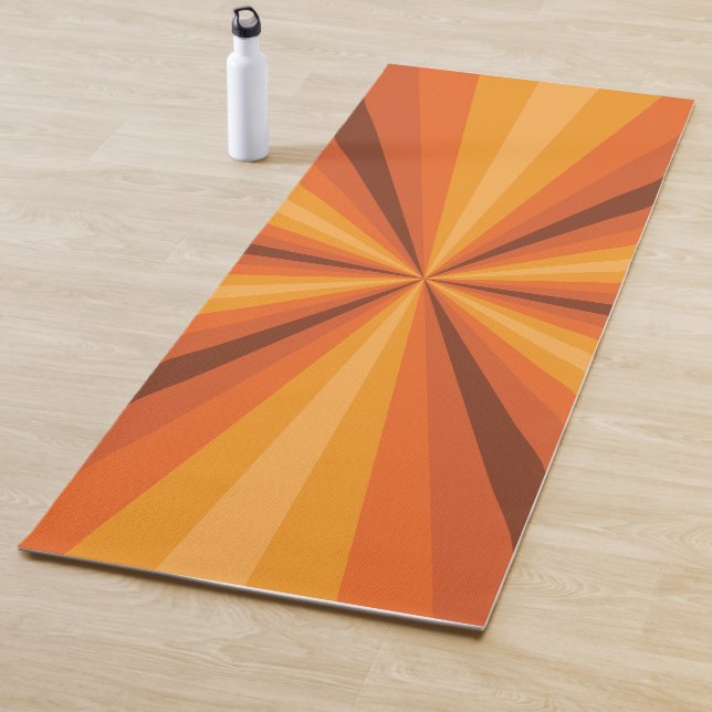 Tapis De Yoga Illusion Optique Yoga Mat Orange (En situation)