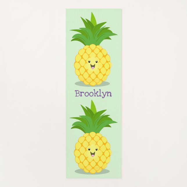 Tapis De Yoga Illustration d'ananas mignon (Devant)