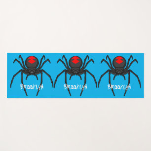 Tapis De Yoga Illustration d'araignée noire effrayante