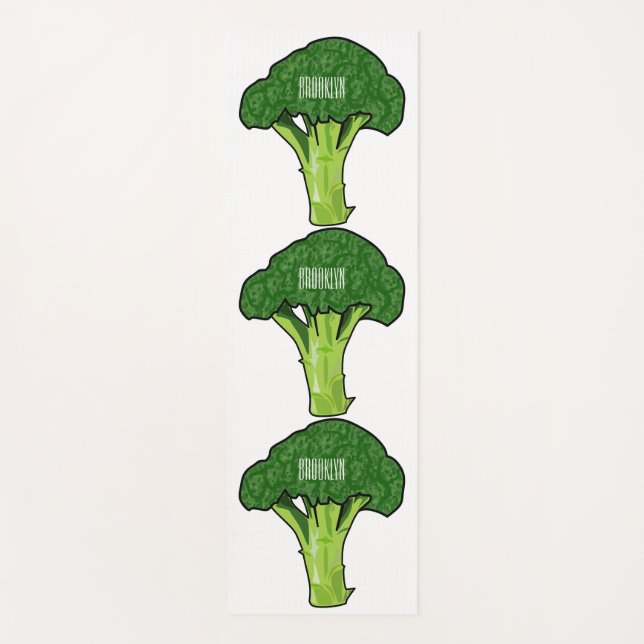 Tapis De Yoga Illustration de Broccoli (Devant)