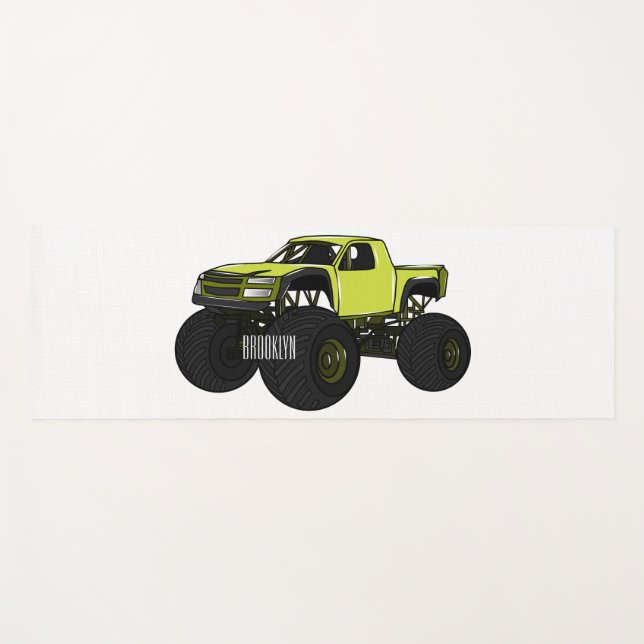 Tapis De Yoga Illustration de camion monstre (Devant (Horizontal))