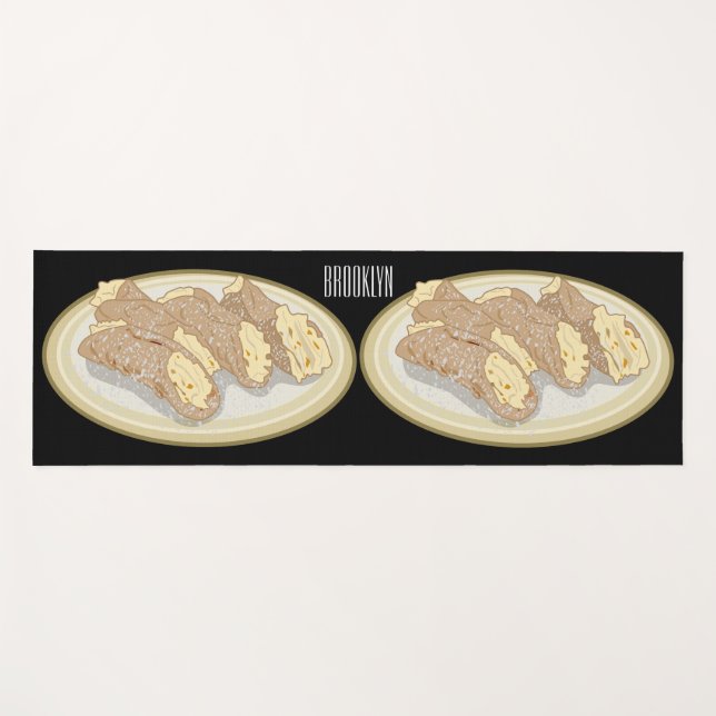 Tapis De Yoga Illustration de Cannoli (Devant (Horizontal))