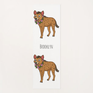 Tapis De Yoga Illustration de Hyena et de fleurs