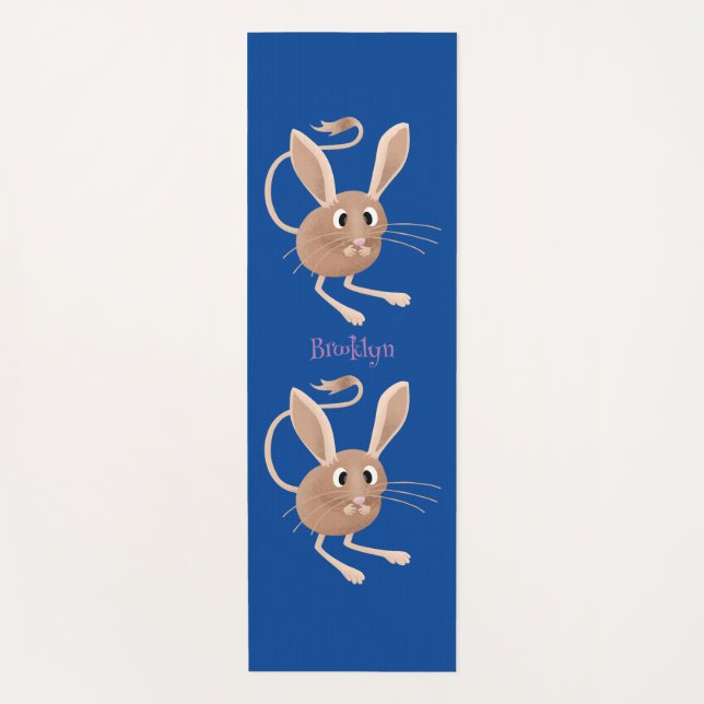Tapis De Yoga Illustration de jerboa aux longues oreilles (Devant)