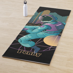 Tapis De Yoga Illustration de l'astronaute Techno