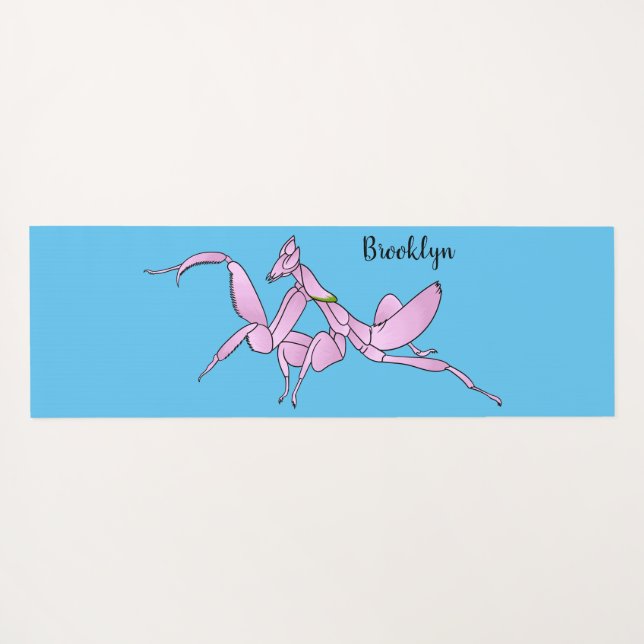 Tapis De Yoga Illustration de l'orchidée mante (Dos (Horizontal))