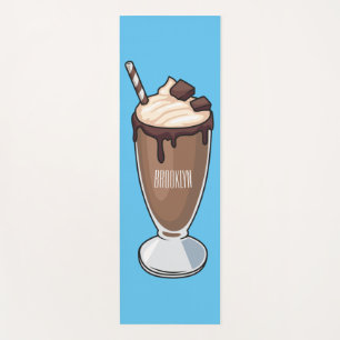 Tapis De Yoga Illustration de milk-shake au chocolat