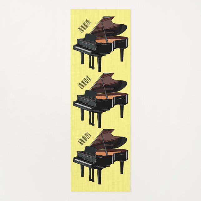 Tapis De Yoga Illustration de piano (Devant)