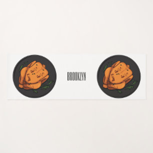 Tapis De Yoga Illustration de poulet rôti