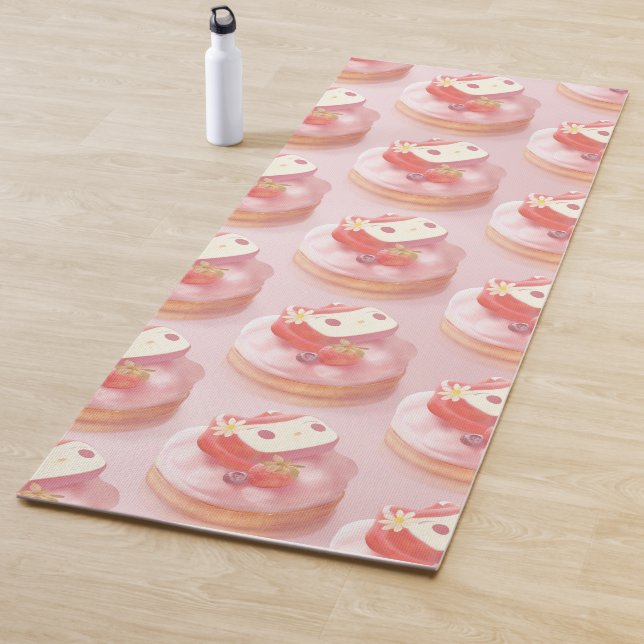 Tapis De Yoga Illustration de tarte aux fraises (En situation)