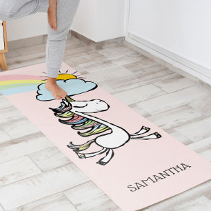 Tapis De Yoga Illustration de Yoga magique rose Unicorn