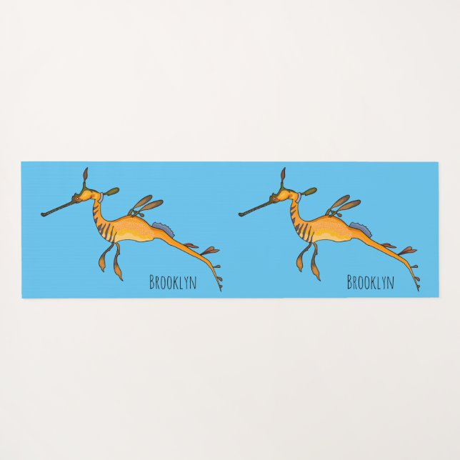 Tapis De Yoga Illustration Weedy seadragon (Dos (Horizontal))