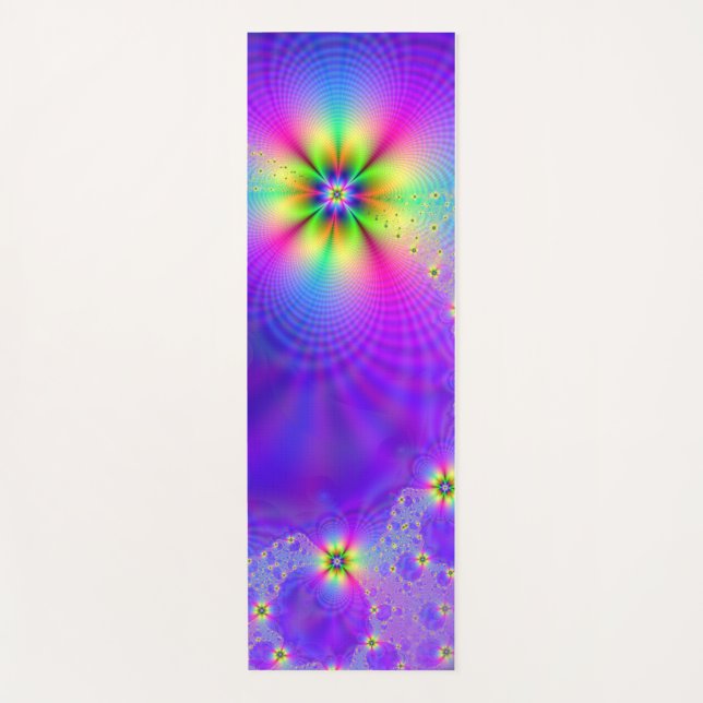 Tapis De Yoga imaginaire multi-fleurs Abstrait (Devant)