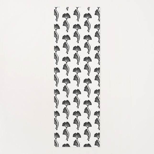Tapis De Yoga Impression Lino Feuille Gingko (Devant)